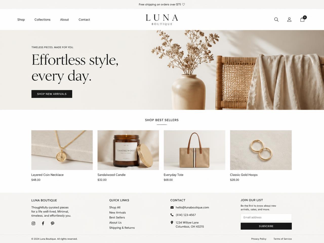 Small Business concept website design by Justin's Web Design